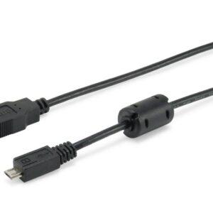 Equip 128596 USB-kabel 1 m USB 2.0 USB A Micro-USB B Sort