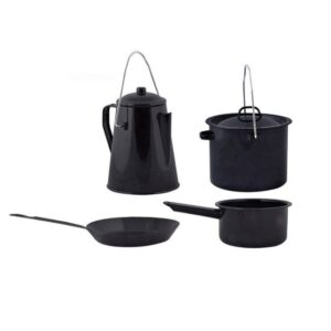 Esschert Design - Udendørs madlavningssæt til bål og ildsted, 4 dele