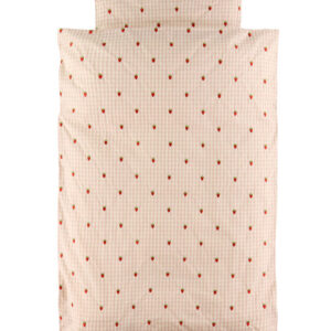 Flöss Sengetøj - Junior - Dolly - Pink Berry Gingham