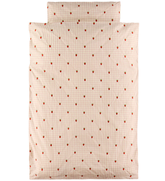 Flöss Sengetøj - Junior - Dolly - Pink Berry Gingham