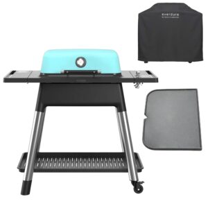 Force gasgrill + grillbetræk & grillplade mat mint