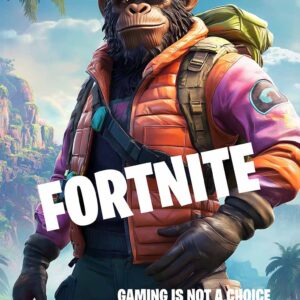 Fortnite Monkey Gamer Plakat