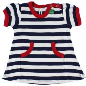 Freds World Kjole - Navy/Hvidstribet m. Rød kant