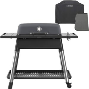 Furnace gasgrill + grillbetræk & grillplade, mat grafitgrå