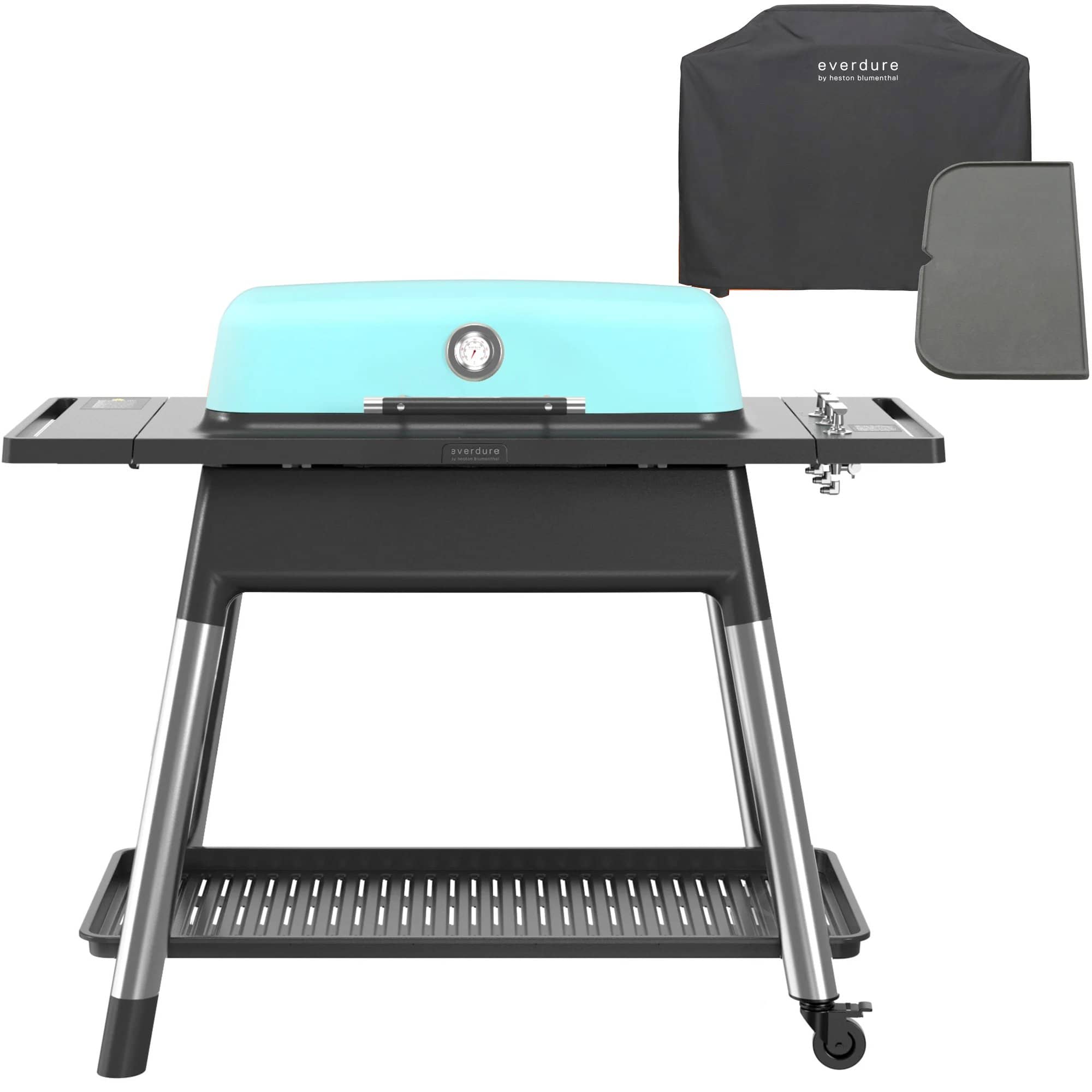 Furnace gasgrill + grillbetræk & grillplade, mat mint