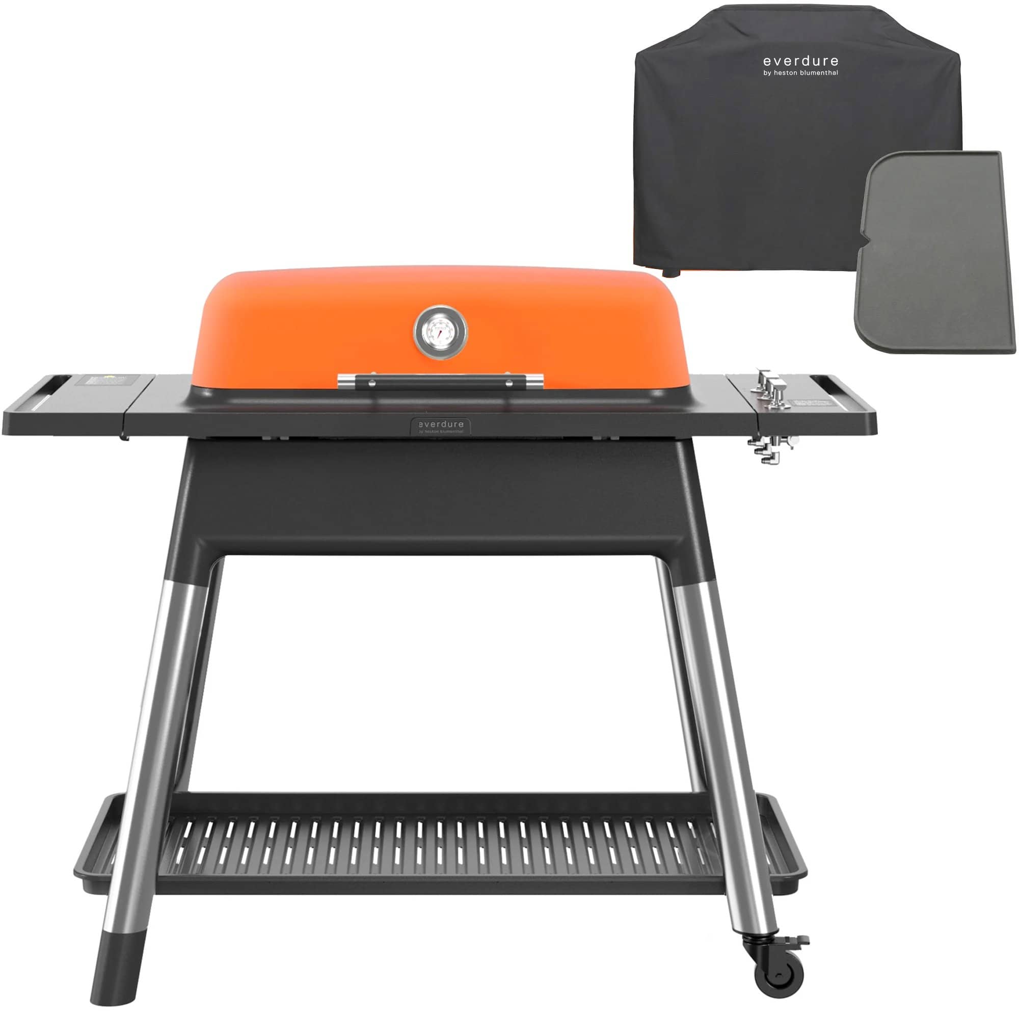 Furnace gasgrill + grillbetræk & grillplade, mat orange