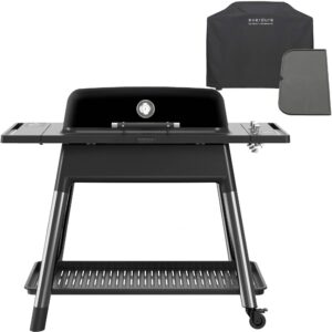 Furnace gasgrill + grillbetræk & grillplade, mat sort