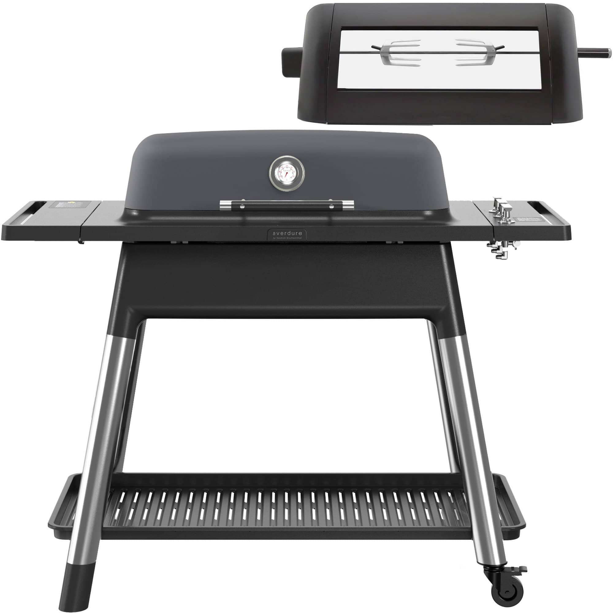 Furnace gasgrill + rottiseri, mat grafitgrå