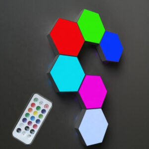 Gamer lys / Honeycomb touch lamper - 6 stk