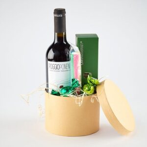 Godt til ganen æske, med rødvin - Send blomster med Bloomit