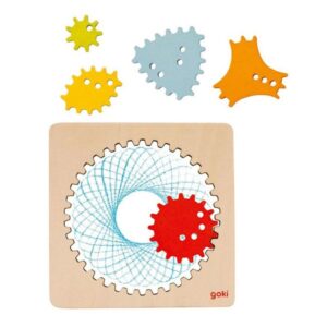 Goki Wooden Spirograph Drawing Set 6 pcs.