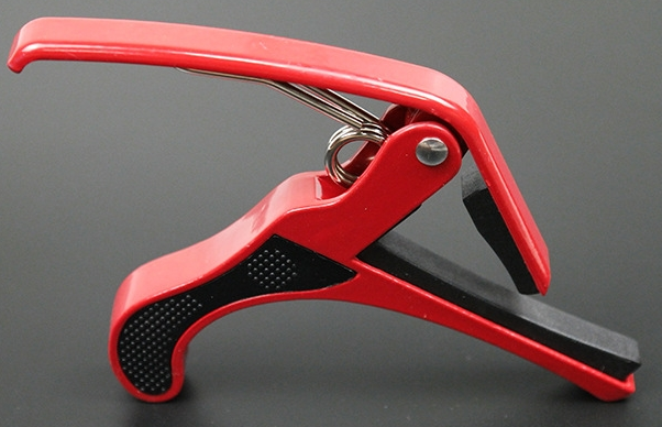 Guitar Capo til western og El-guitar Rød