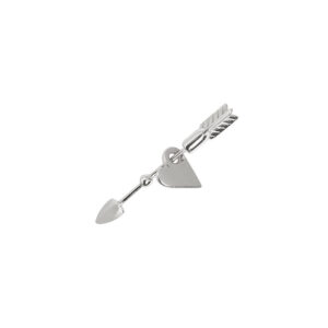 Håndlavet ørering - #LoveDropp - Sterling Sølv - 2.SORTERING