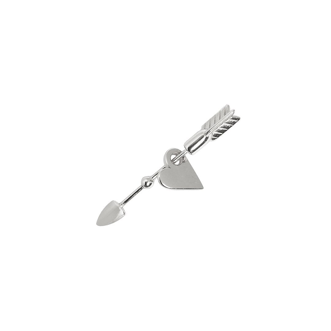 Håndlavet ørering - #LoveDropp - Sterling Sølv - 2.SORTERING