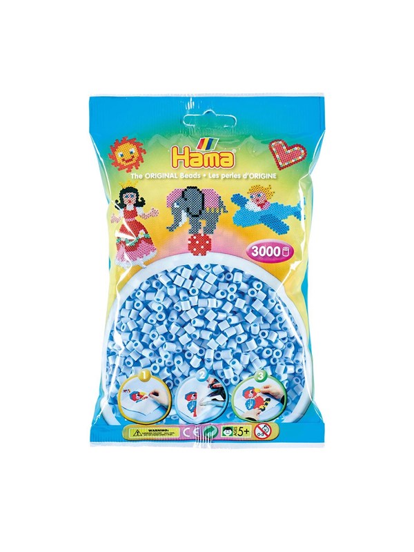 Hama Beads - Pastel Ice Blue 3000 pcs