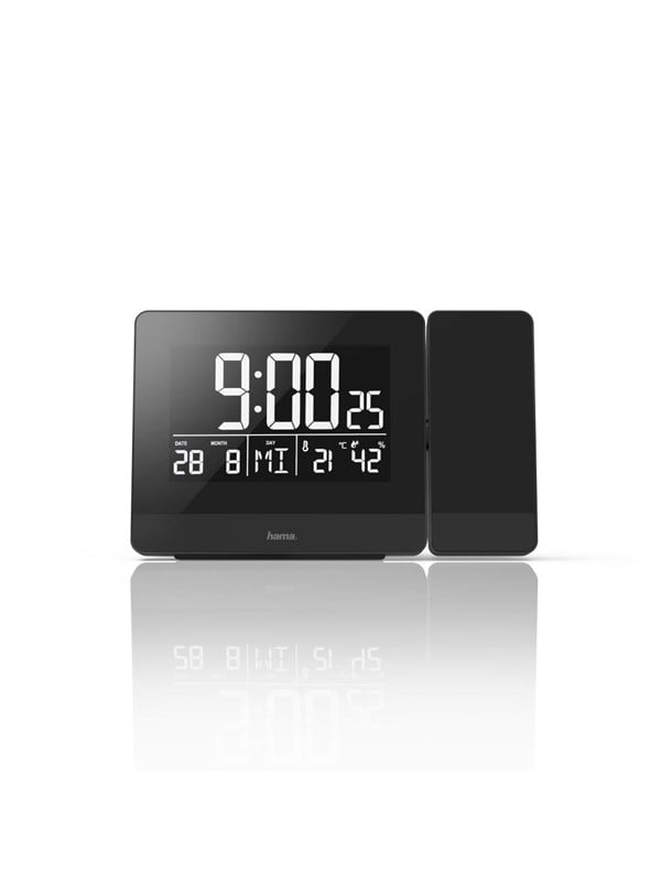 Hama Plus Charge - alarm clock - electronic - desktop - black