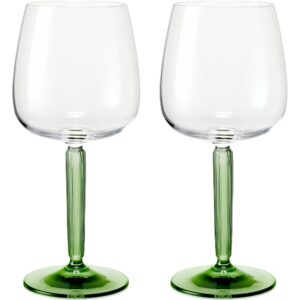 Hammershøi rødvinsglas, Ø 9,5 cm, 2 stk, grøn
