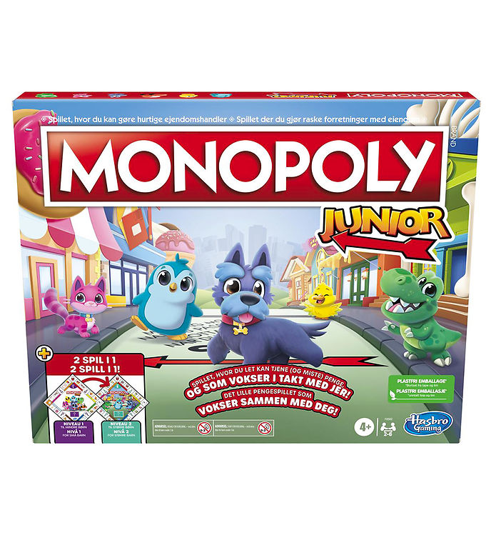Hasbro Brætspil - Monopoly Junior - 2-i-1
