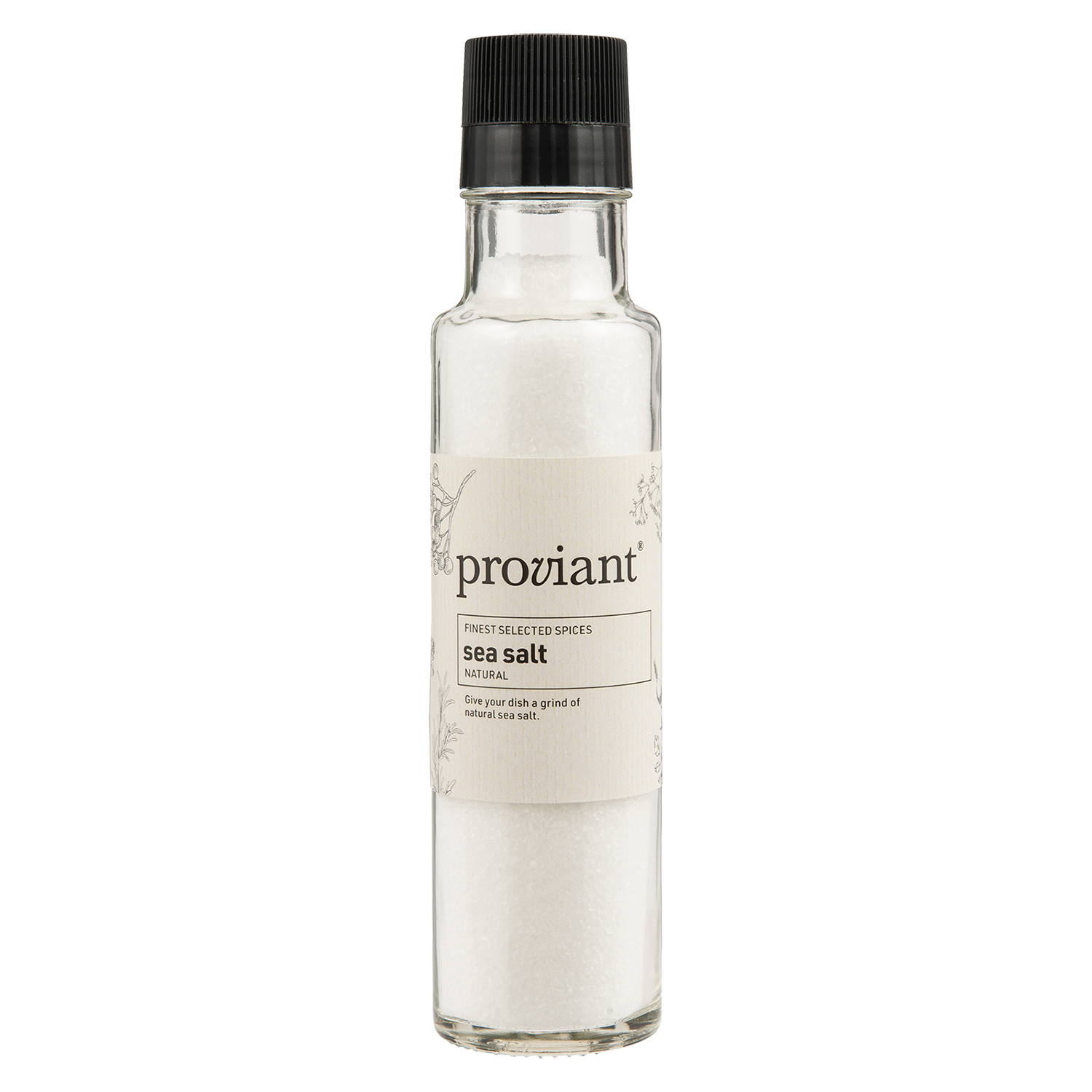 Havsalt natural i kværn Proviant 300g