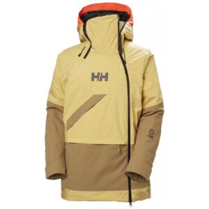 Helly Hansen Powchaser Asymmetric, skijakke, dame, lysebrun/gul
