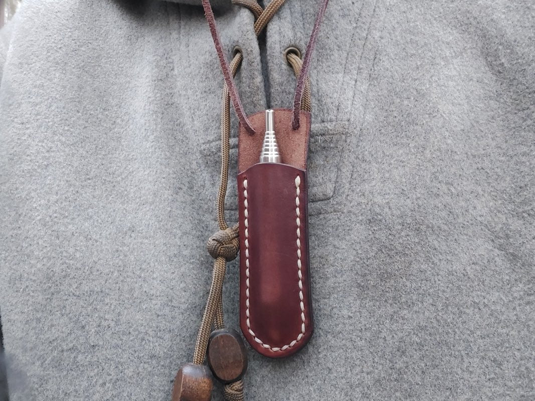 Holder til bål pusterør Læder