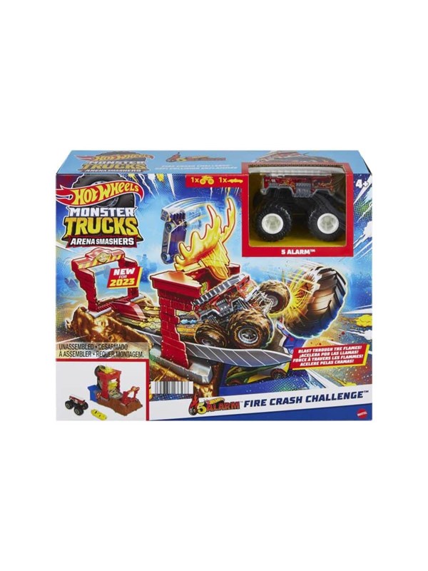 Hot Wheels Monster Trucks Arena Smashers™ 5-Alarm Fire Crash Challenge™ Playset