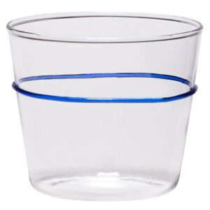 Hübsch Orbit Drikkeglas, klar/blå