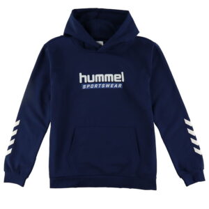 Hummel Hættetrøje - hmlJr Logo Hoodie - Dress Blue