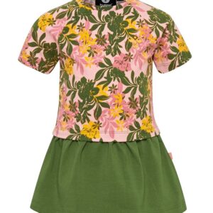 Hummel Kjole - HMLAuli - Rosa/Grøn m. Blomster