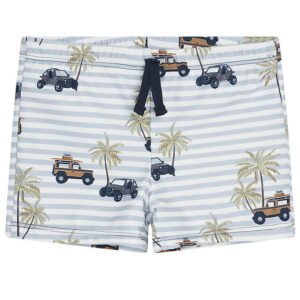 Hust and Claire Badebukser - Haki - UV50+ - Hvid/Blå