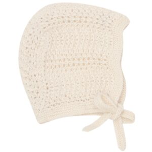 Huttelihut Hue Bonnet Alpaca Uld Strik Off-white