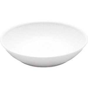 Hvid Plissé dyb salat-/pastatallerken