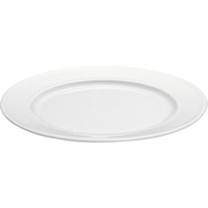 Hvid Plissé tallerken, Ø 20 cm.