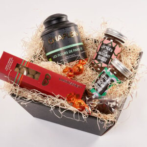 Hyggekurv med kaffe og te - Send blomster med Bloomit