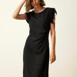 IN FRONT Caro Kjole, Farve: Black, Størrelse: L, Dame