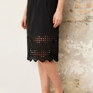 IN FRONT Crystal Nederdel, Farve: Black, Størrelse: L, Dame