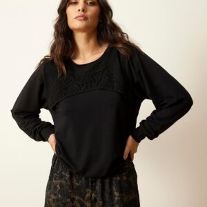 IN FRONT Dolly Sweatshirt, Farve: Black, Størrelse: L, Dame