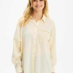 IN FRONT Elsa Skjorte, Farve: Creme, Størrelse: L, Dame