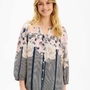 IN FRONT Elva Skjorte, Farve: Blue, Størrelse: L, Dame