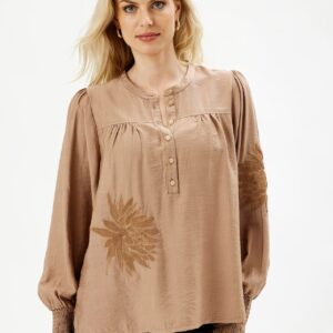 IN FRONT Emma Bluse, Farve: Dusty Rose, Størrelse: L, Dame