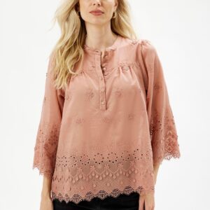 IN FRONT Esme Bluse, Farve: Rose, Størrelse: L, Dame