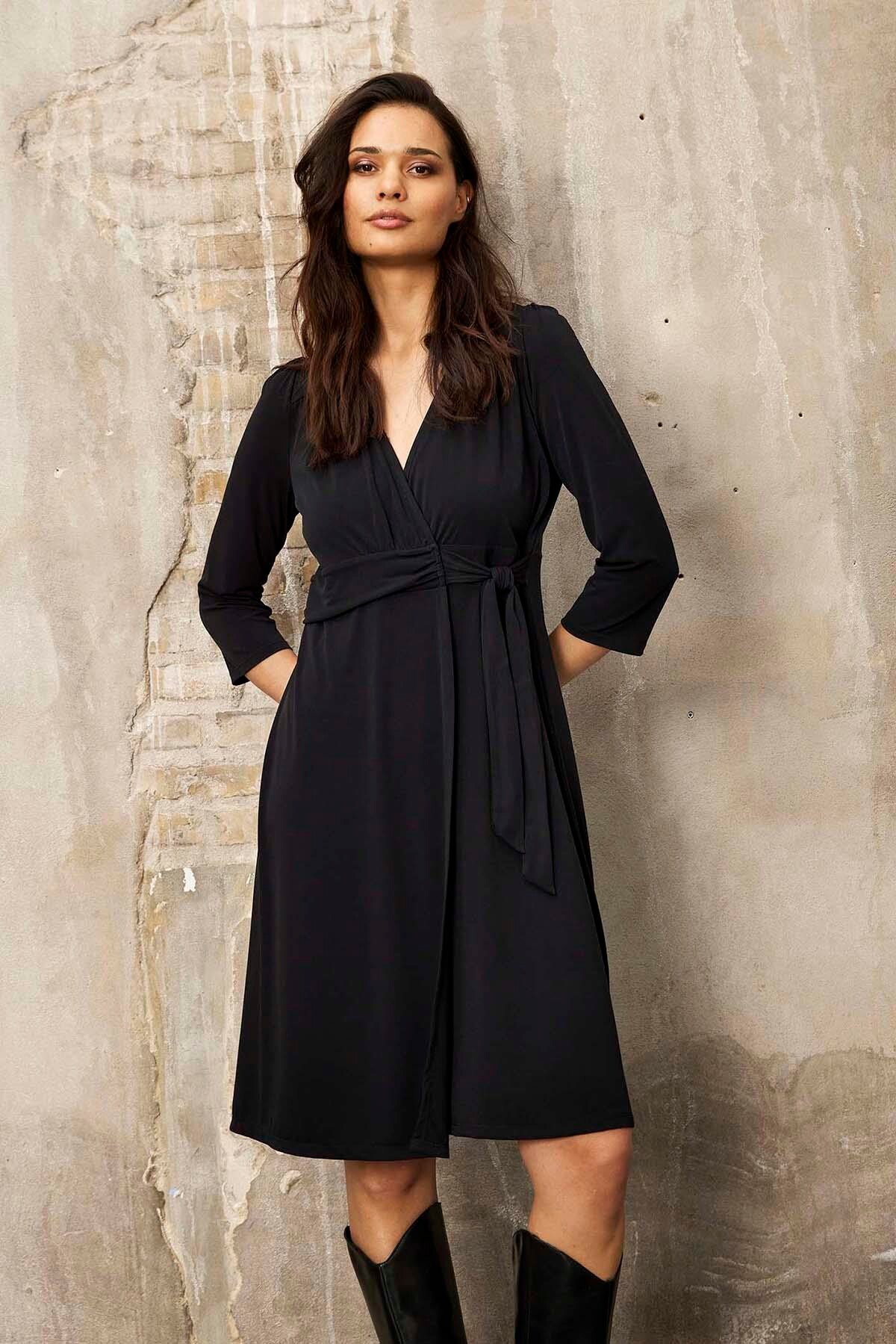 IN FRONT Fay Kjole, Farve: Black, Størrelse: L, Dame