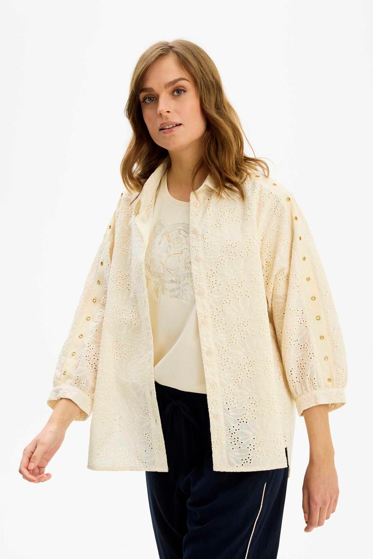 IN FRONT Fifi Skjorte, Farve: Creme, Størrelse: L, Dame