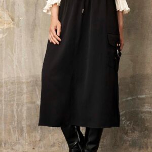 IN FRONT Folly Nederdel, Farve: Black, Størrelse: L, Dame