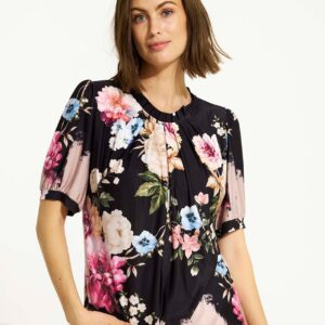 IN FRONT Grazia Bluse, Farve: Black, Størrelse: L, Dame