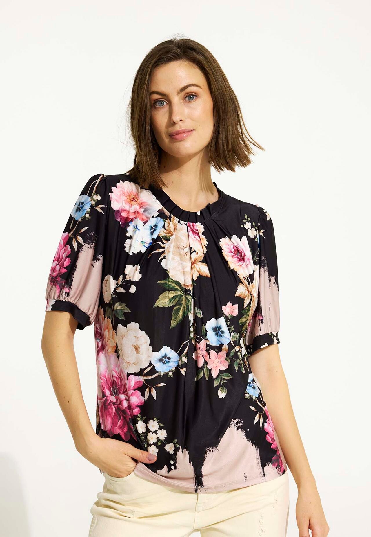 IN FRONT Grazia Bluse, Farve: Black, Størrelse: L, Dame