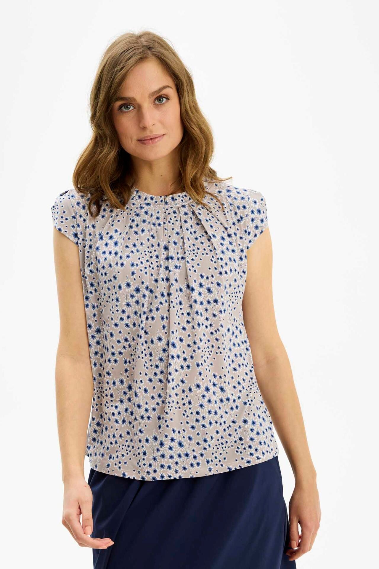 IN FRONT Grazia Bluse, Farve: Blue, Størrelse: L, Dame