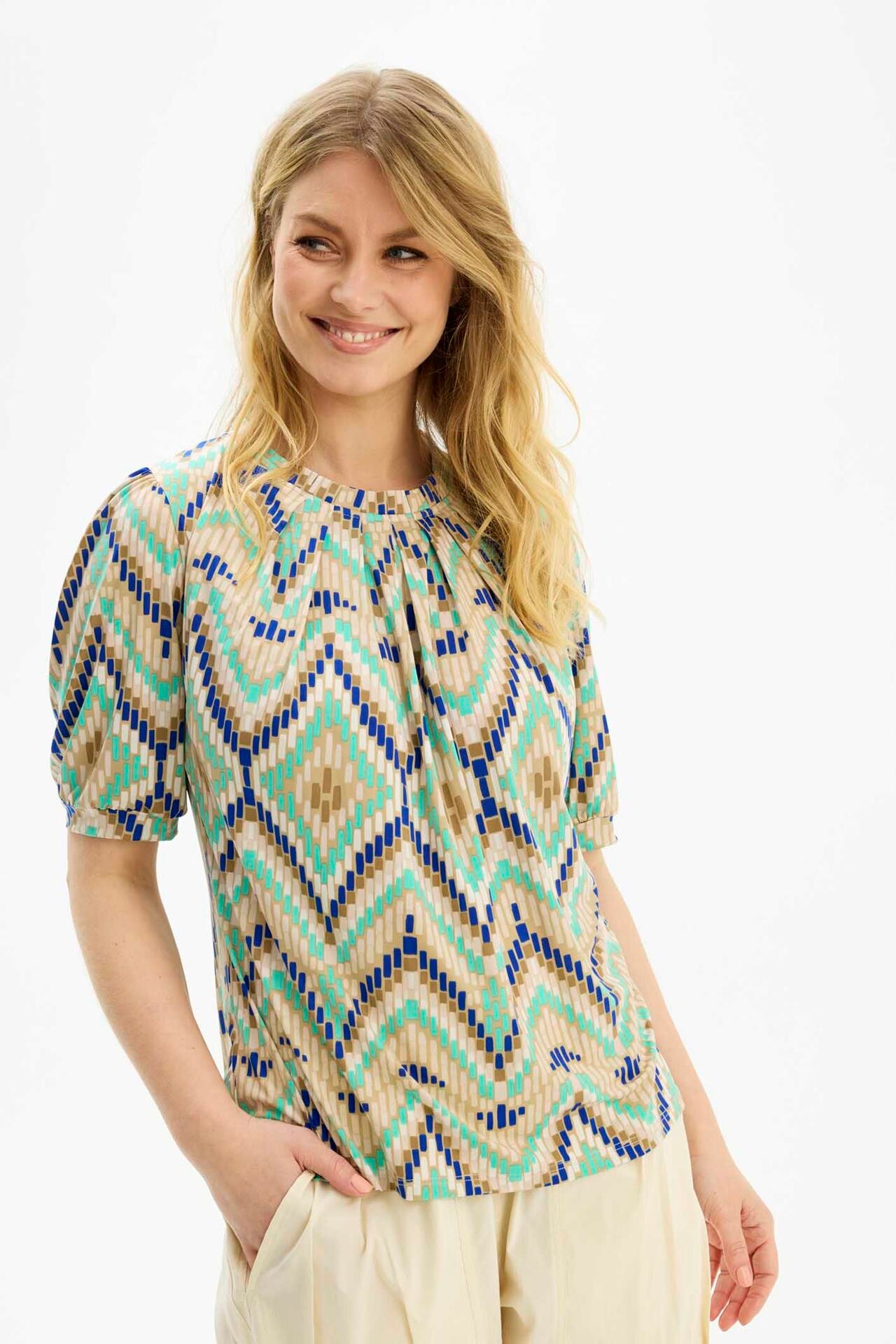 IN FRONT Grazia Bluse, Farve: Multicolor, Størrelse: L, Dame