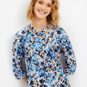 IN FRONT Martha Bluse, Farve: Blue, Størrelse: L, Dame