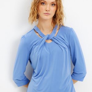 IN FRONT Martha Bluse, Farve: Sky Blue, Størrelse: L, Dame